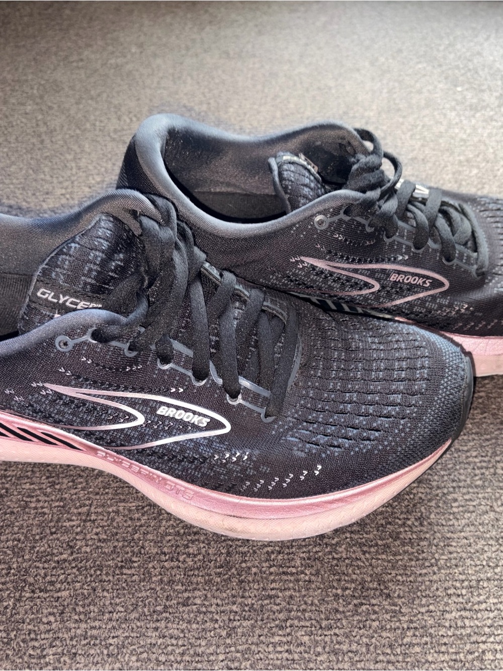 Brooks Women’s Glycerin GTS 19 Running Shoes - Navy & Pink/Purple
